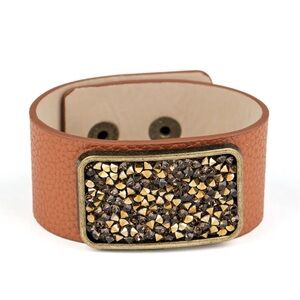 Elegant Gold and Brown Wrap Bracelet